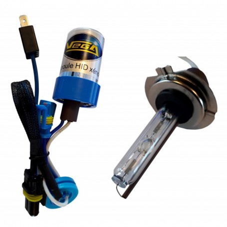 Kit Ampoules HID Xénon Vega 5000K 55W H3 - Marque Française, Canbus Anti-erreur, Ballast étanche IP68